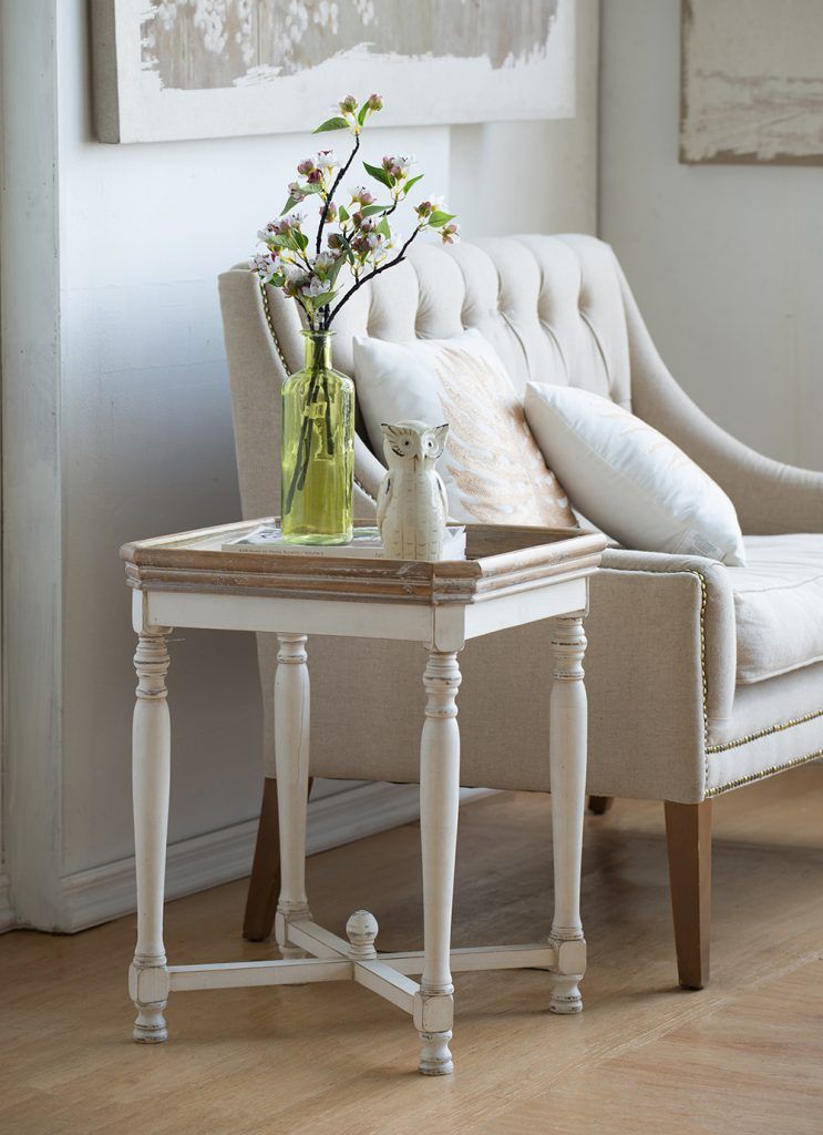 Narrow Alcott Side Table with Durable Fir Wood Construction - Light Brown, photo 8 of 12