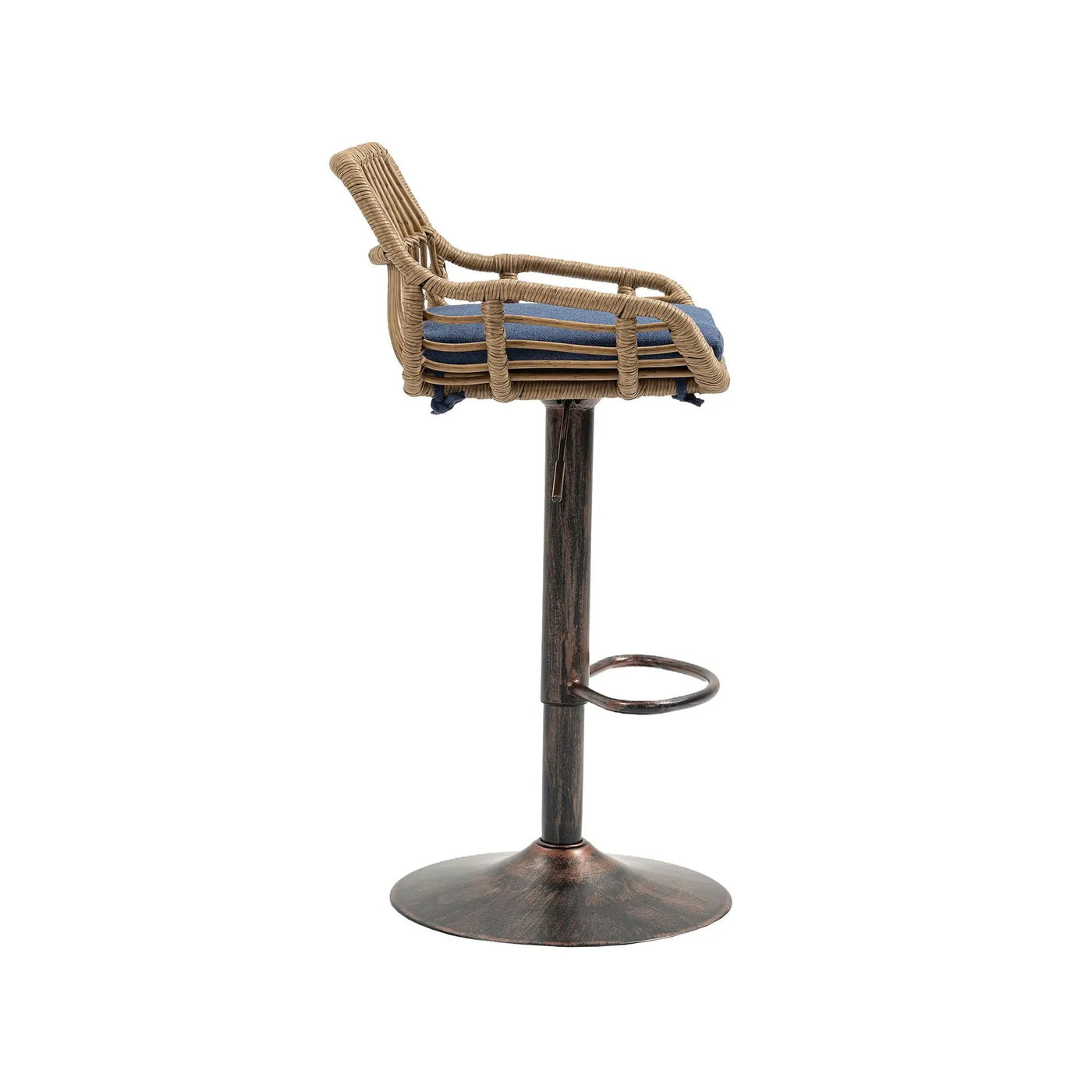 Modern Swivel Bar Stools Adjustable Counter Chairs With Footrest (Set of 2) by HouseOfZazla