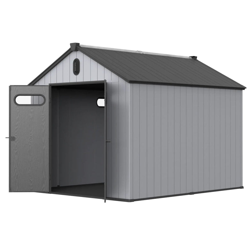 Resin Plastic Storage Shed For Backyard Garden With Spire Tool Storage by HouseOfZazla