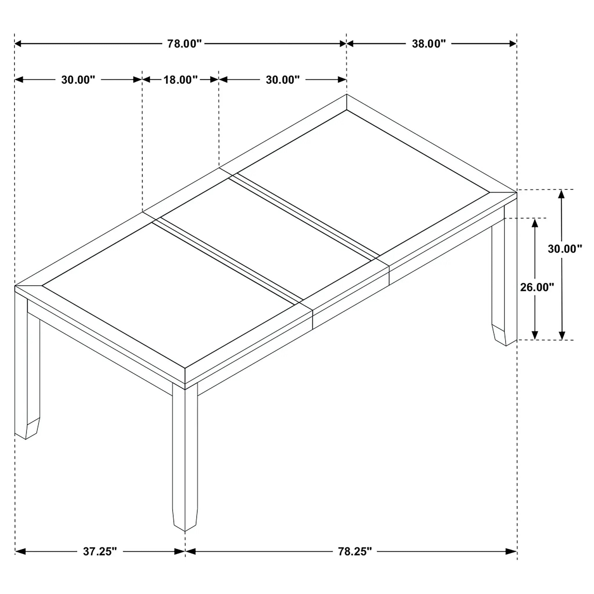 Centera - Rectangular Dining Table With Extension Leaf - Gray