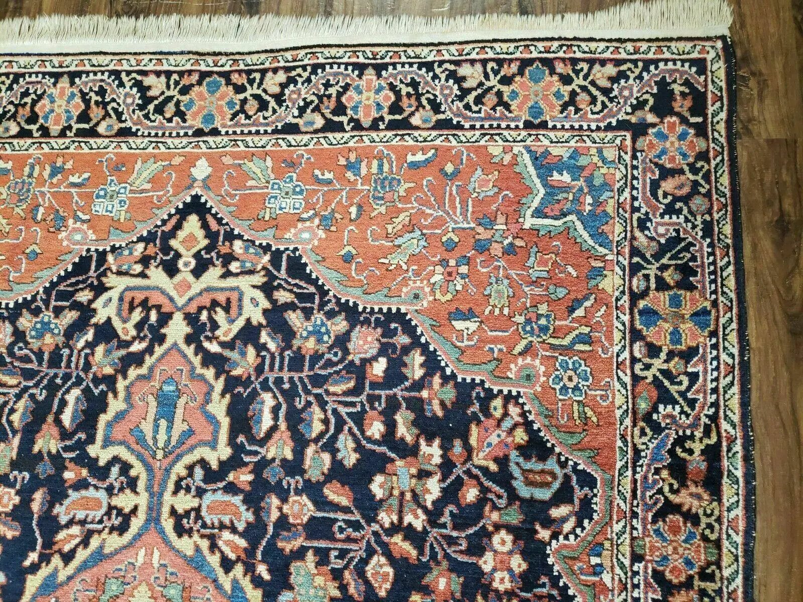 4.5' X 6.5' Handmade Antique Fine Indian Wool Rug Carpet Red by Jewel Rugs