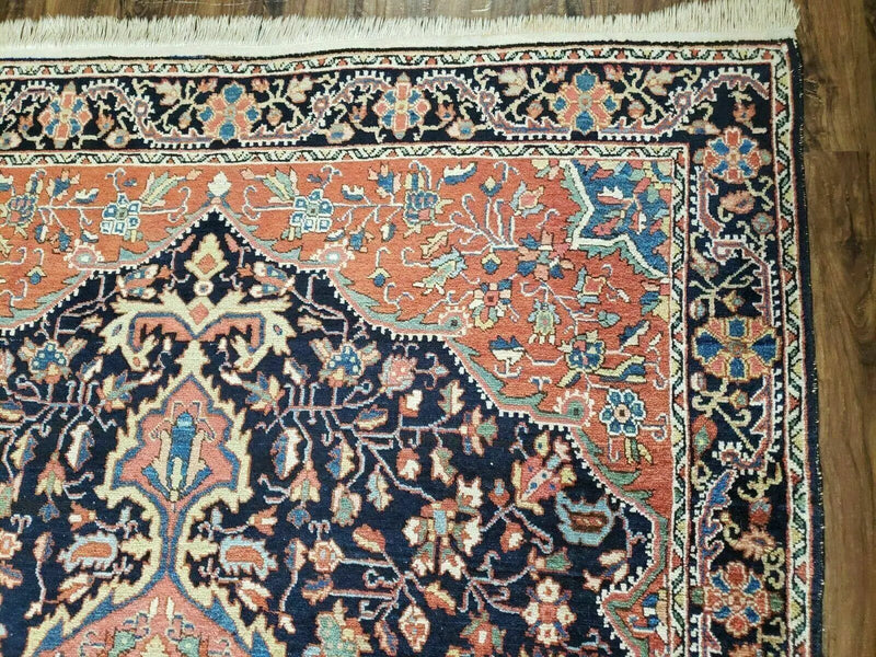 4.5' X 6.5' Handmade Antique Fine Indian Wool Rug Carpet Red by Jewel Rugs