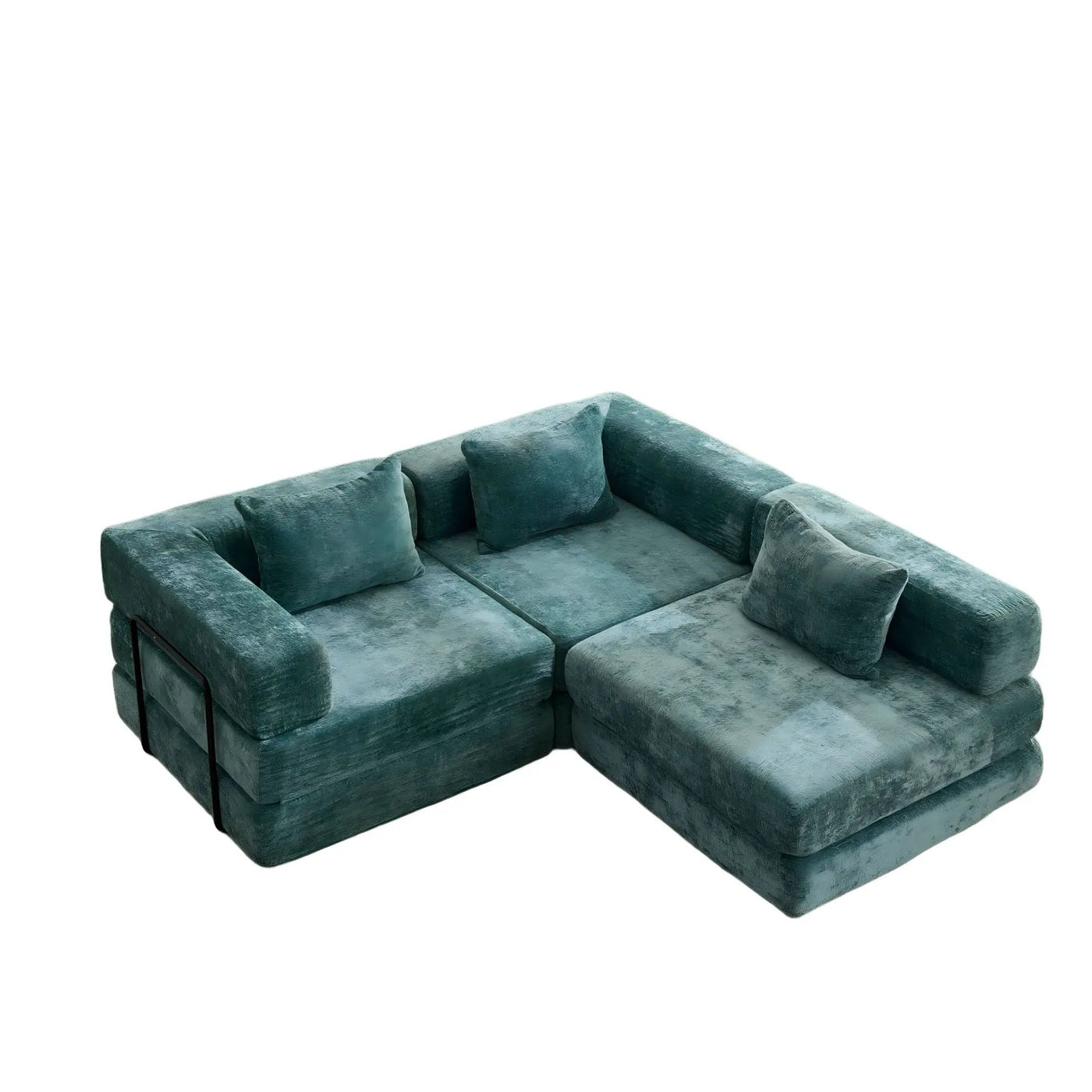 Convertible Floor Sofa Bed, Boneless Modular Sectional Sofa For Living Room by HouseOfZazla
