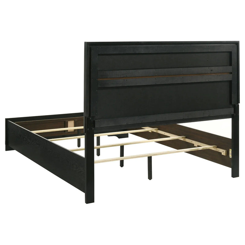 Miranda 54-inch Upholstered Queen Panel Bed Black by Unique Piece Furniture