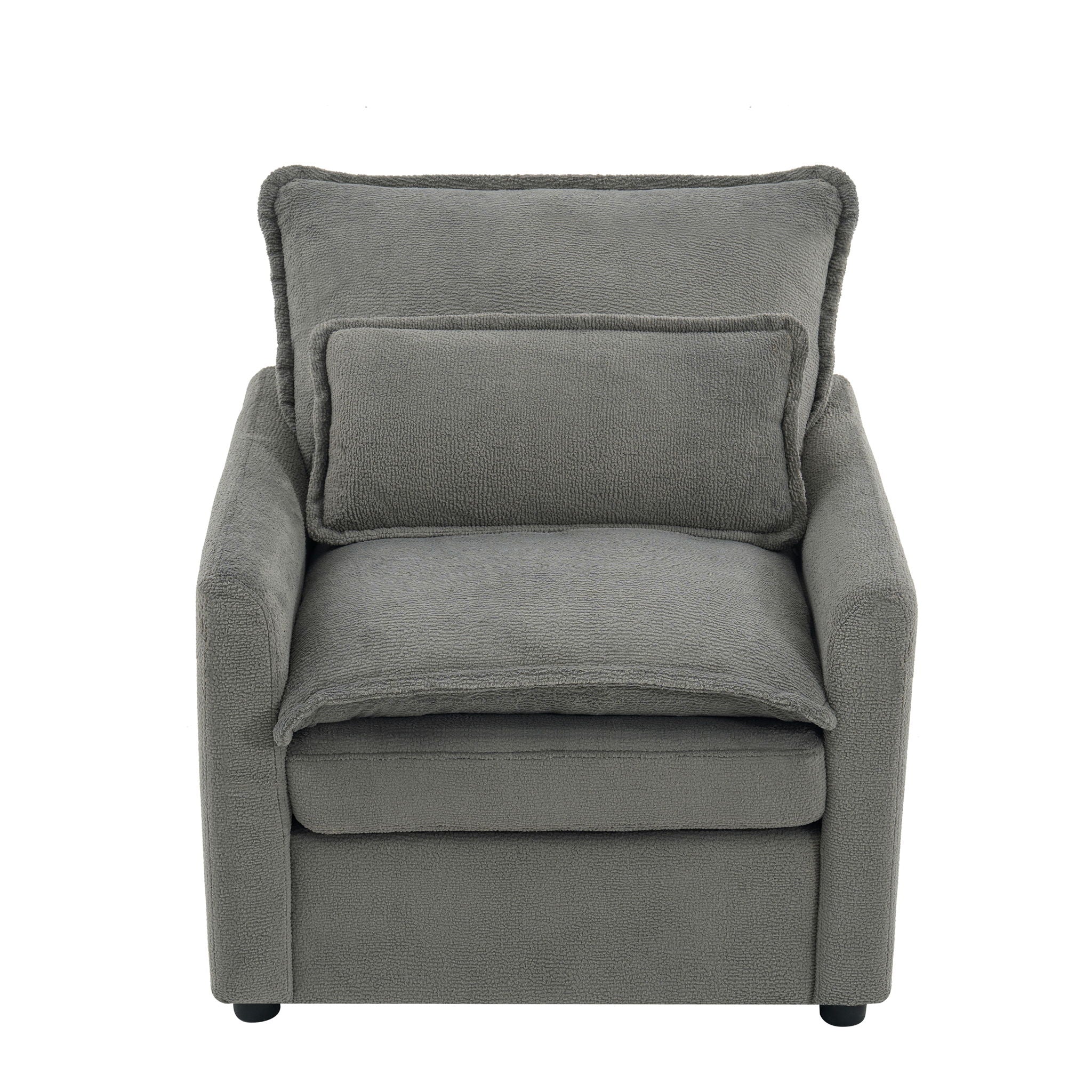 Modern Single Seat Accent Chair With Side Storage Pockets by HouseOfZazla