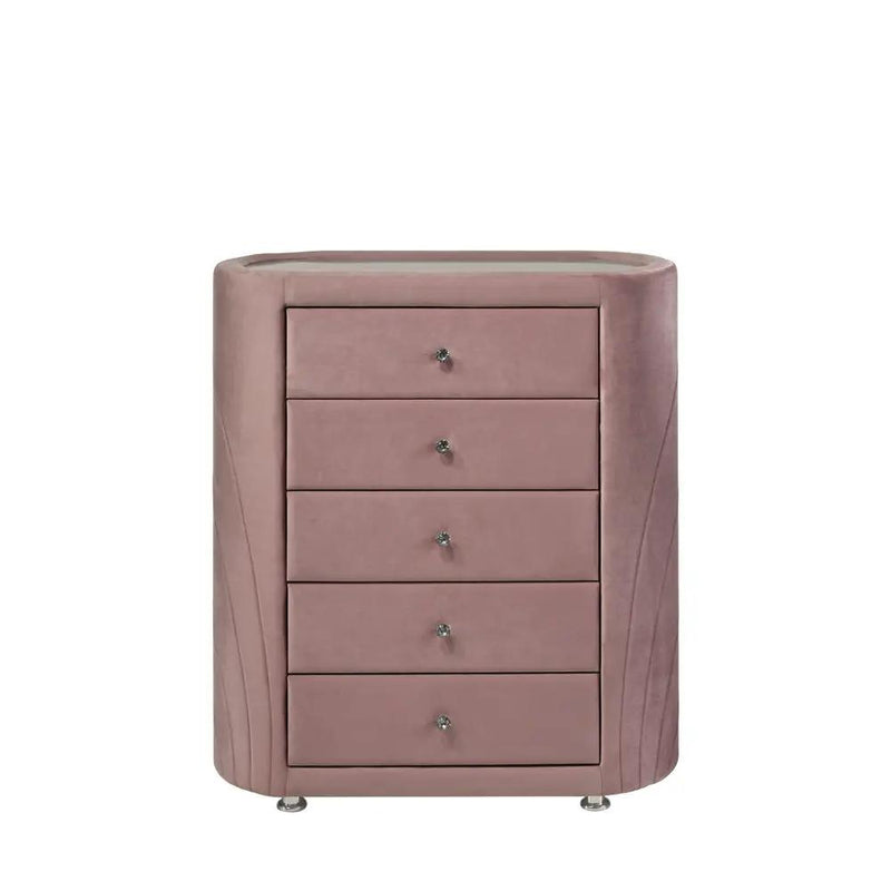 Salonia - Chest - Pink Velvet by Unique Piece Furniture