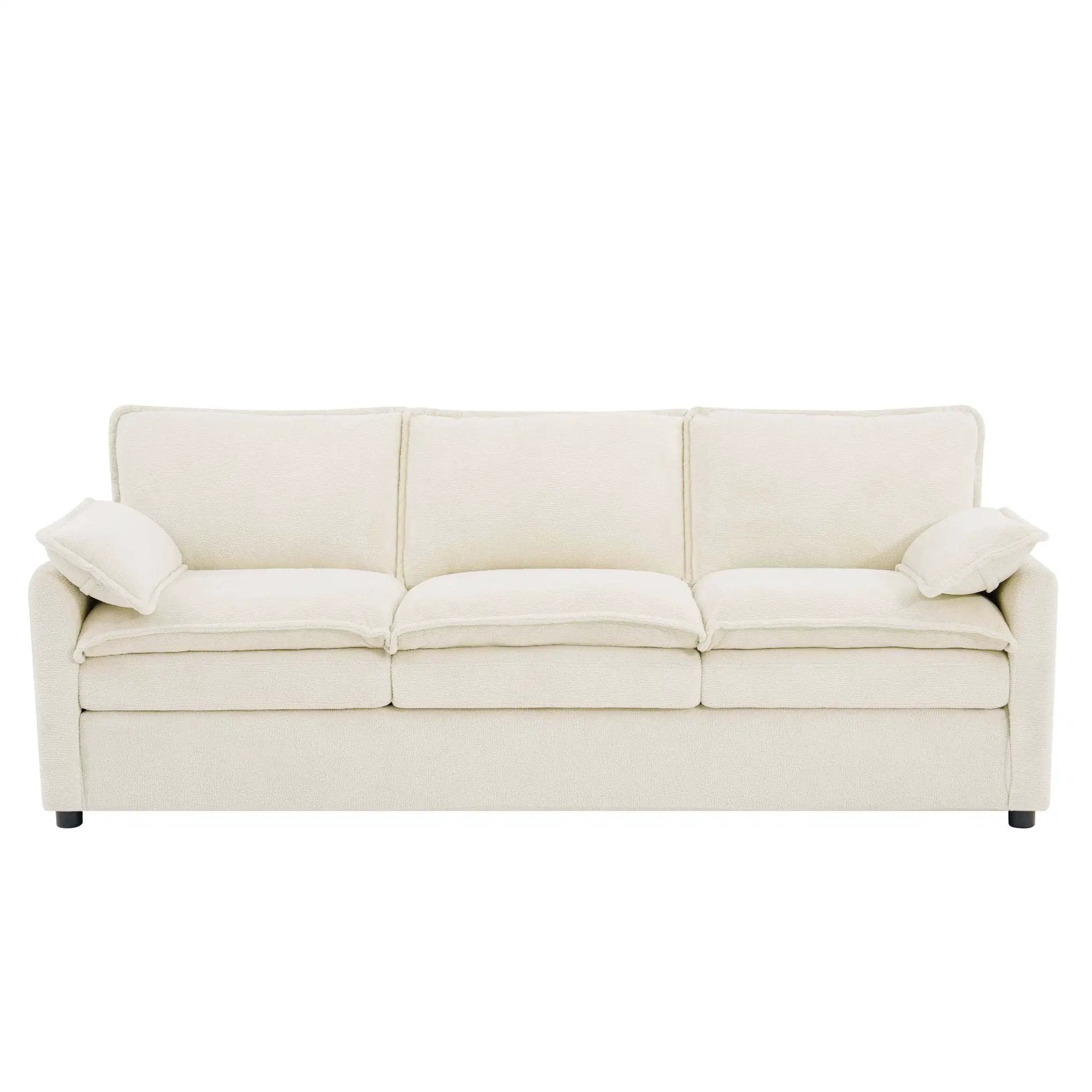 Modern 3 Seater Sofa With Side Storage Pockets For Living Room by HouseOfZazla