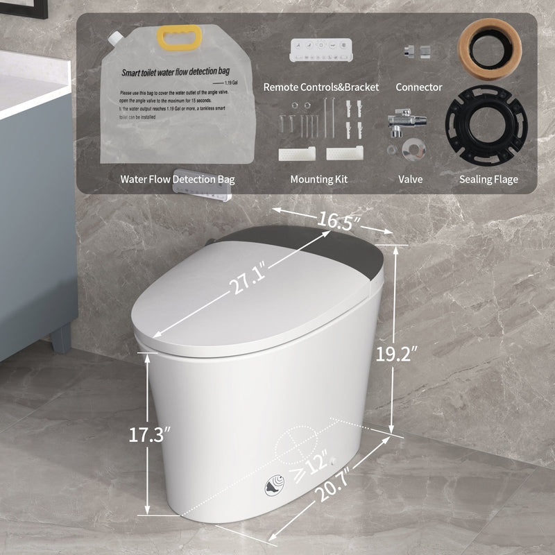 Elongated Smart Toilet with Bidet and Heated Seat, photo 9 of 10