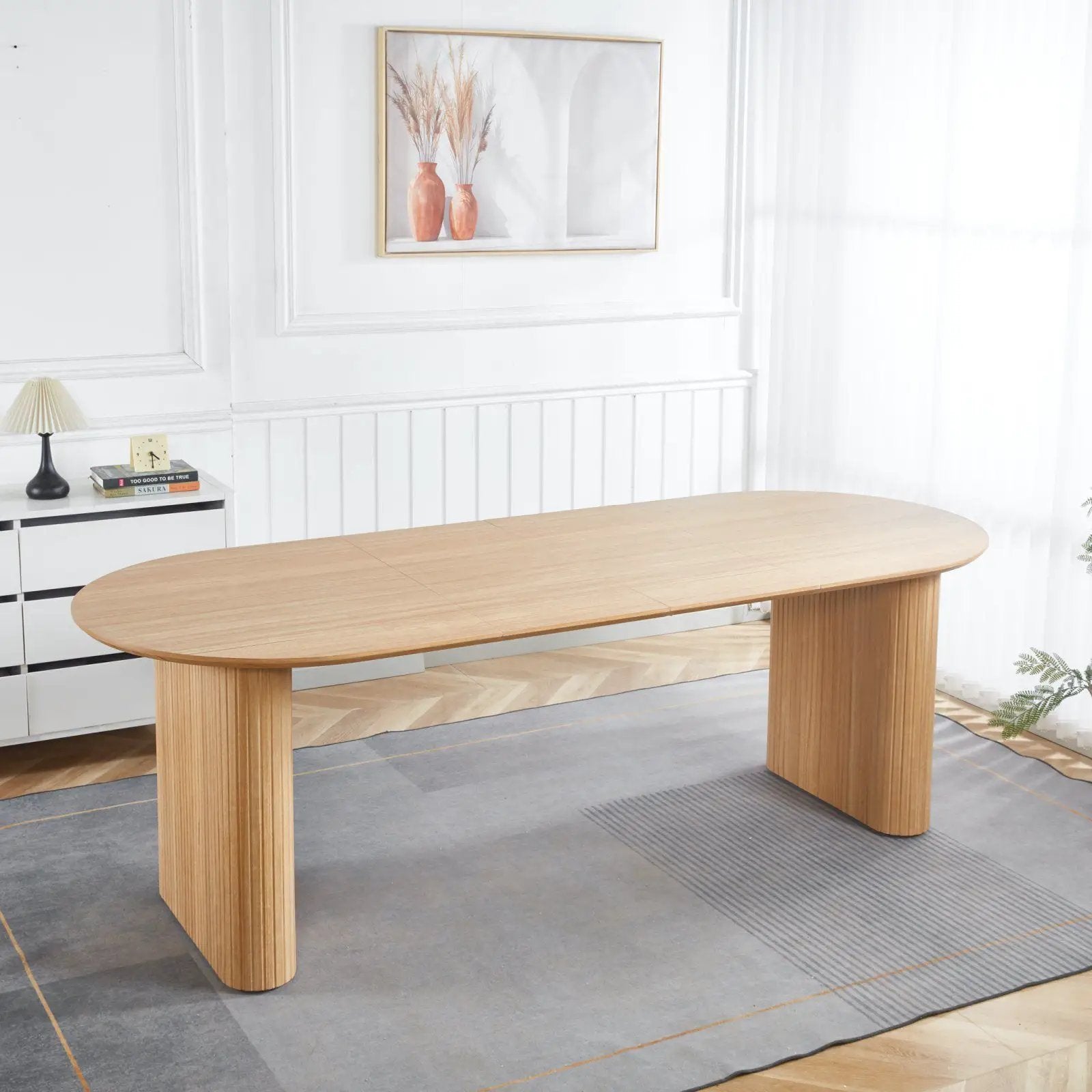 Extensible Dining Table, Suitable For 4 - 6 People - Oak by HouseOfZazla