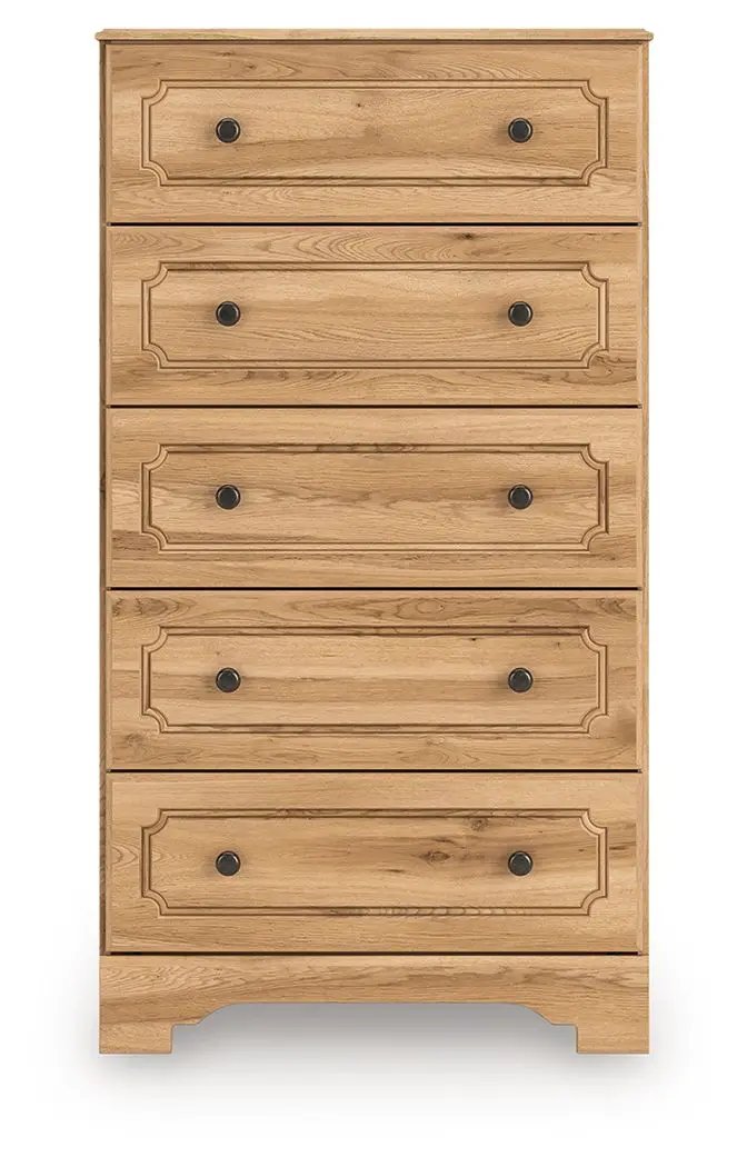 Aleaport - Five Drawer Chest - Warm Brown by Unique Piece Furniture