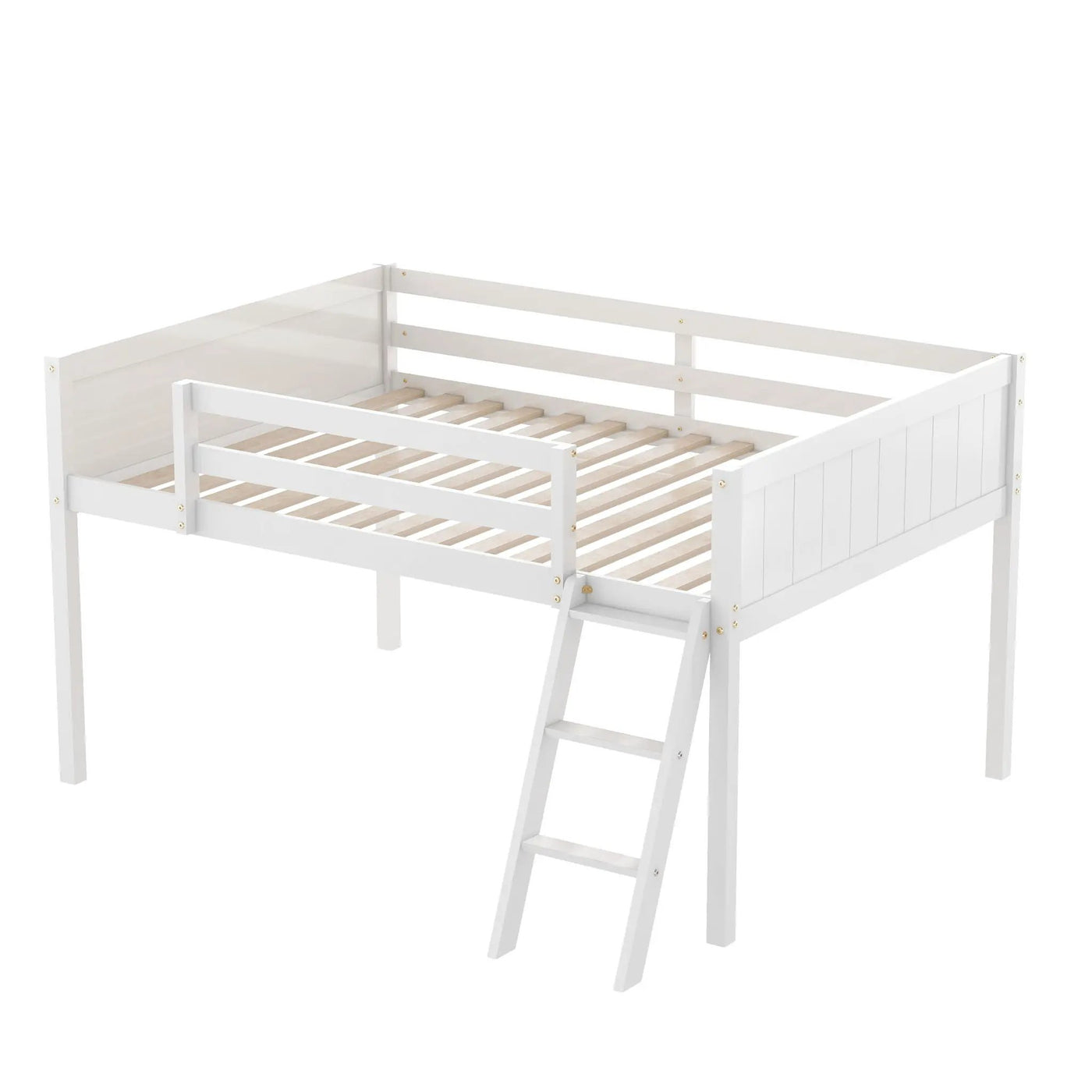 Low Loft Bed With Adjustable Ladder by HouseOfZazla