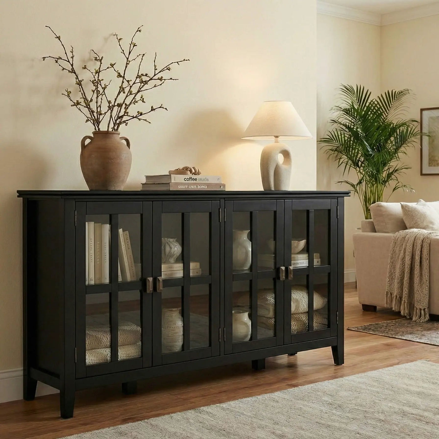 Artisan - Handcrafted Wide 4 Door Storage Cabinet by Unique Piece Furniture