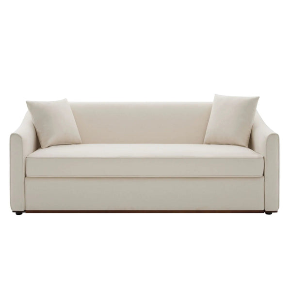 3 Seater Sofa With Wrap Around Armrests And Throw Pillows