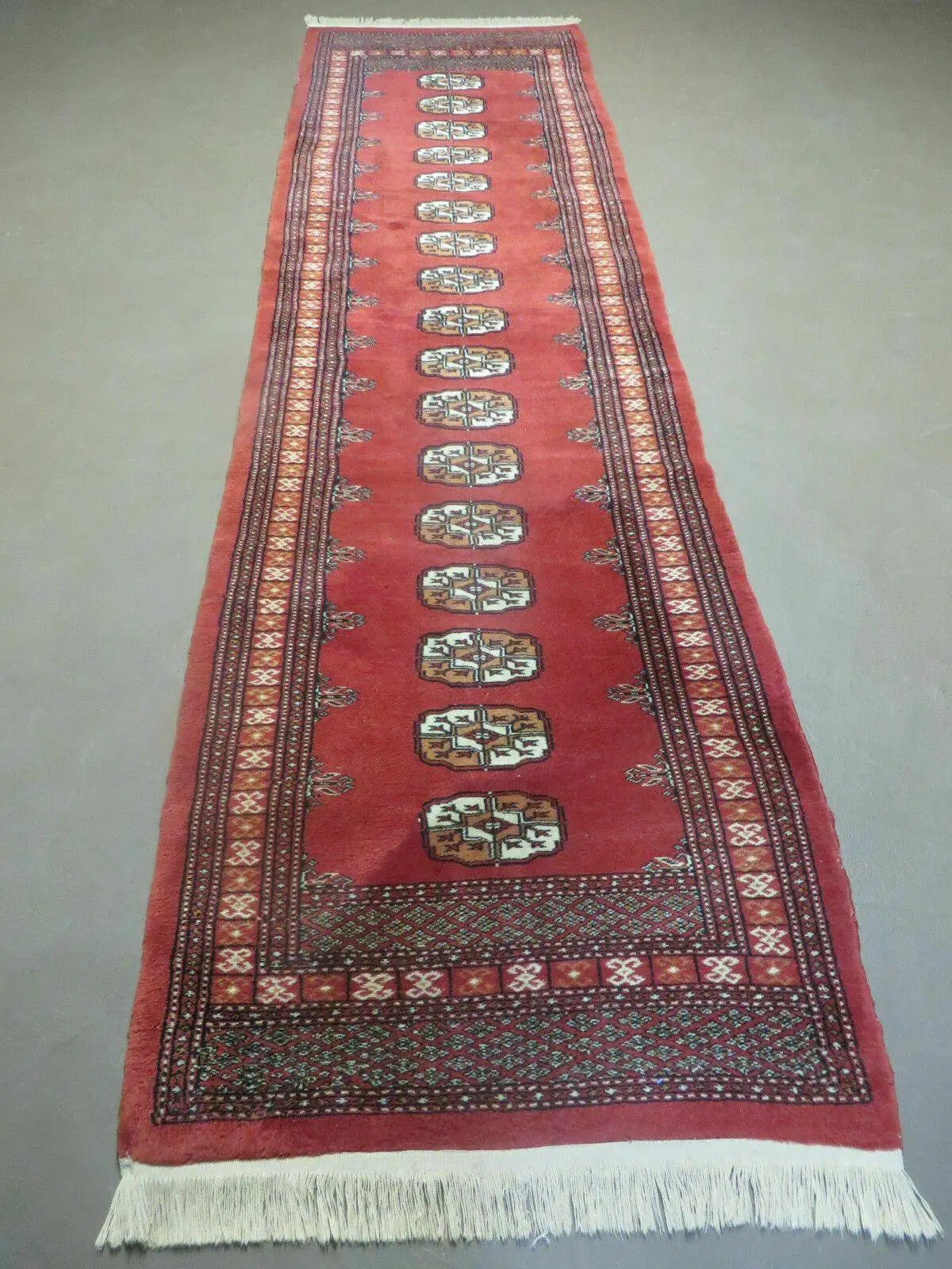 2' 8" X 10' Vintage Handmade Bokhara Turkoman Pakistani Wool Runner Rug Nice by Jewel Rugs