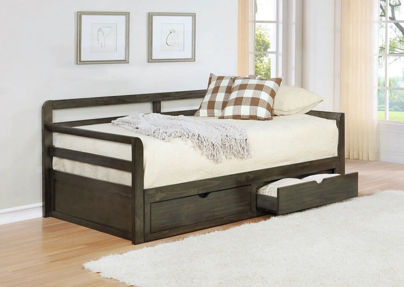 Sorrento 2-drawer Twin XL Daybed with Extension Trundle Grey by Unique Piece Furniture