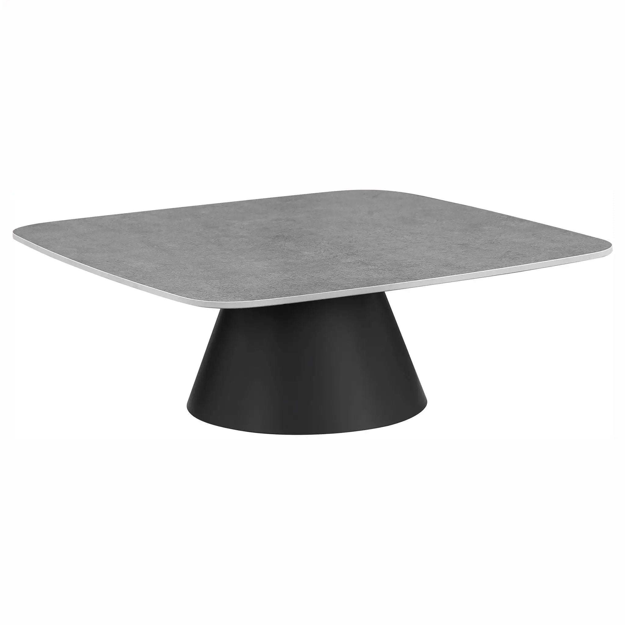 Eason 2-piece Cocktail Coffee Table Set Concrete and Black by Unique Piece Furniture