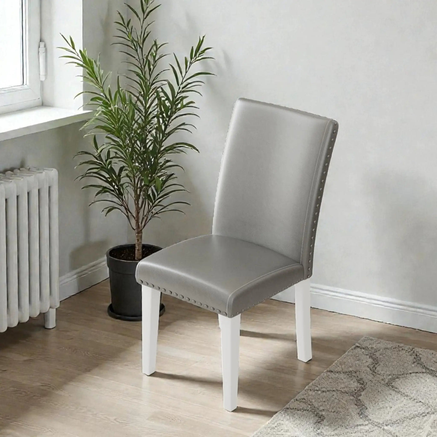 Upholstered Dining Chair With High Back Design (Set of 2) by HouseOfZazla