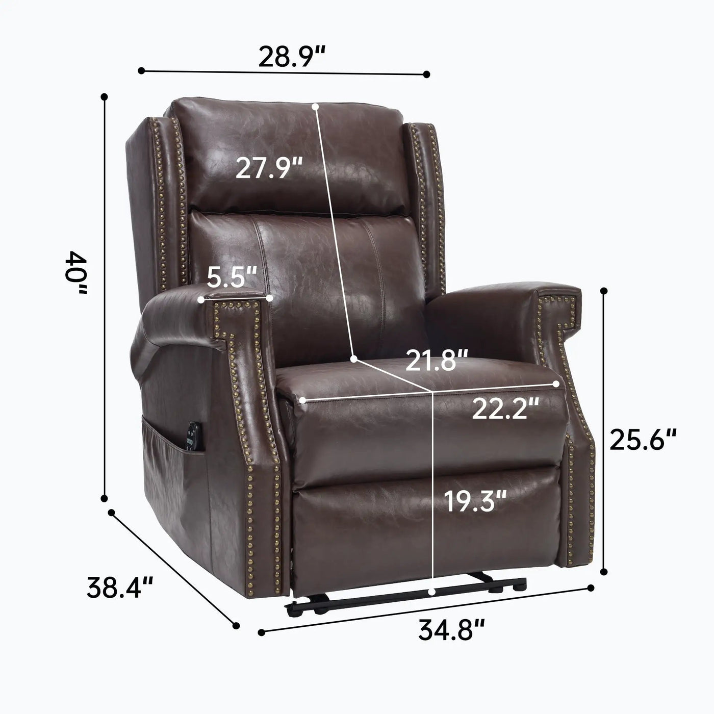 Manual Recliner Chair With Heavy Duty Motion Mechanism, 8 Vibrating Nodes And 3 Massage Modes For Living Room by HouseOfZazla