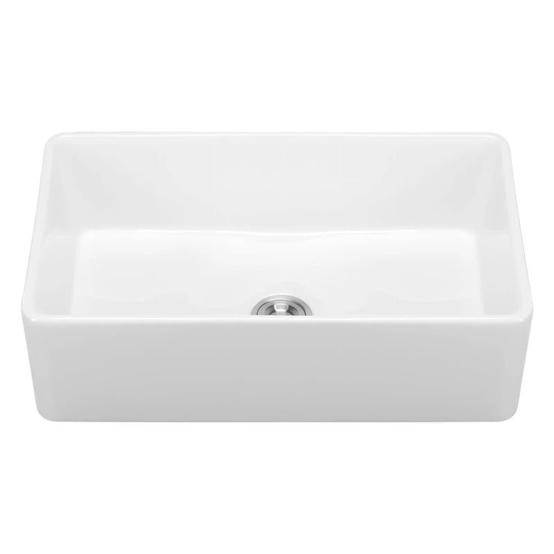 33.5x20 in Farmhouse Sink Undermount Kitchen Single Bowl Basin Fireclay by HouseOfZazla
