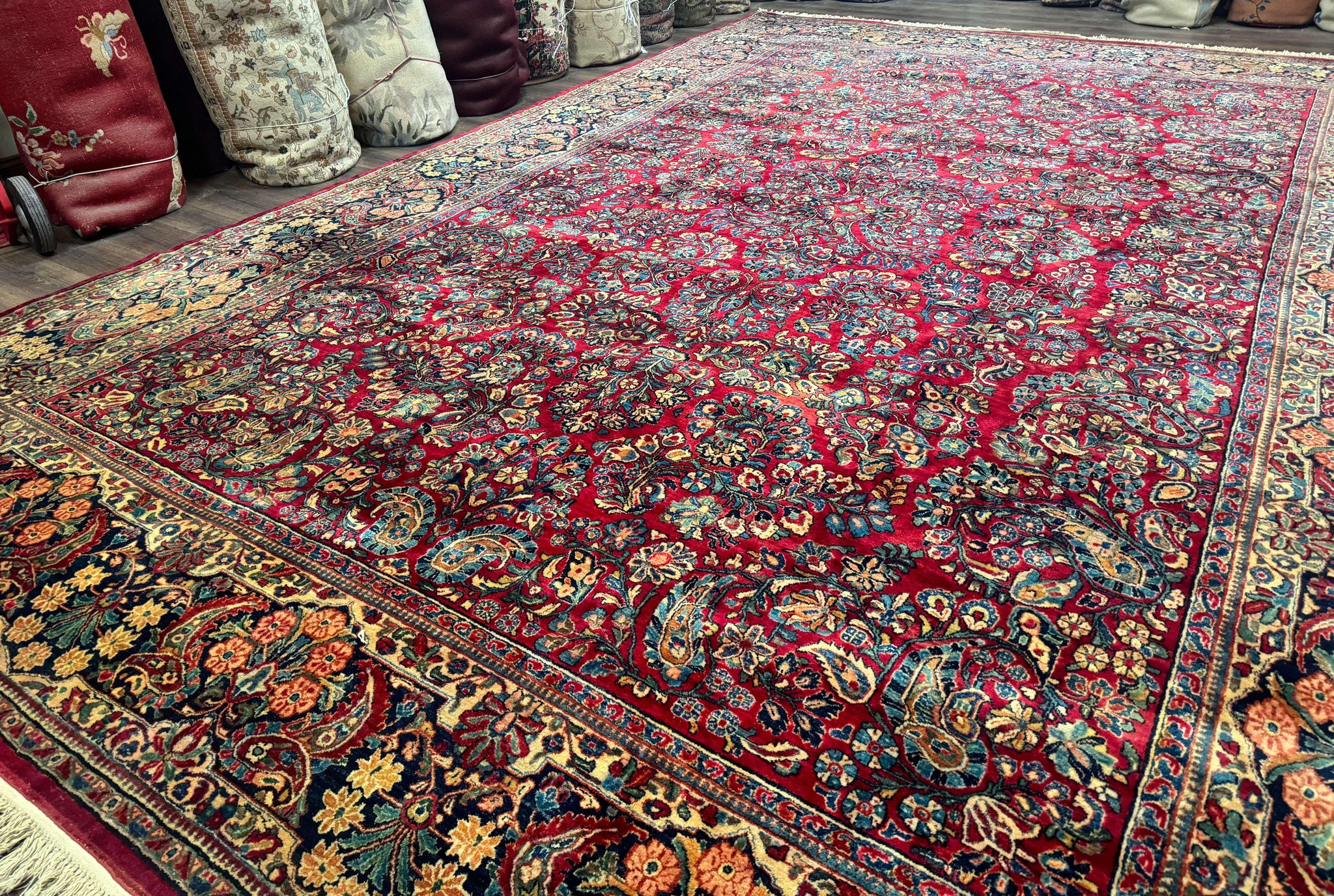 Palace Size Antique Persian Sarouk Rug 12x18 by Jewel Rugs