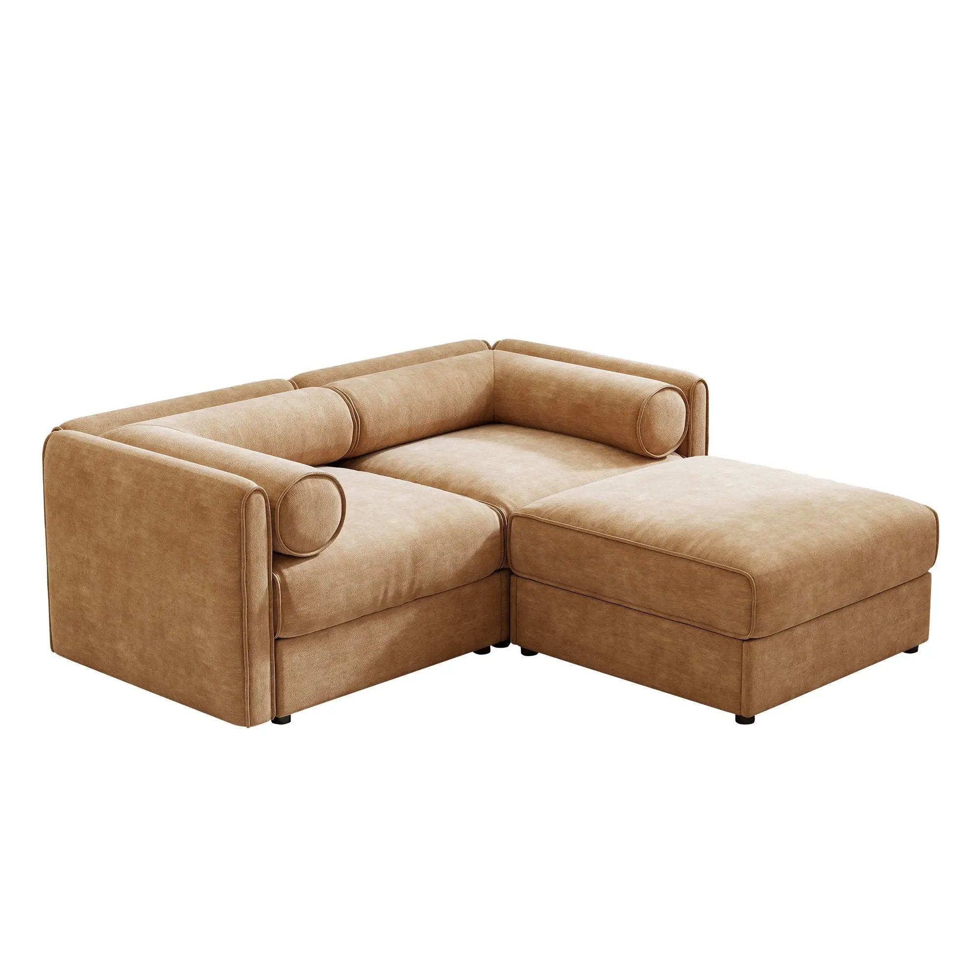 Contemporary Elegant Sofa With Storage And Ottoman by Unique Piece Furniture