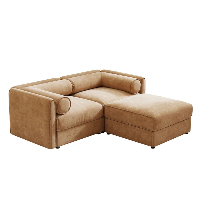 Contemporary Elegant Sofa With Storage And Ottoman by Unique Piece Furniture