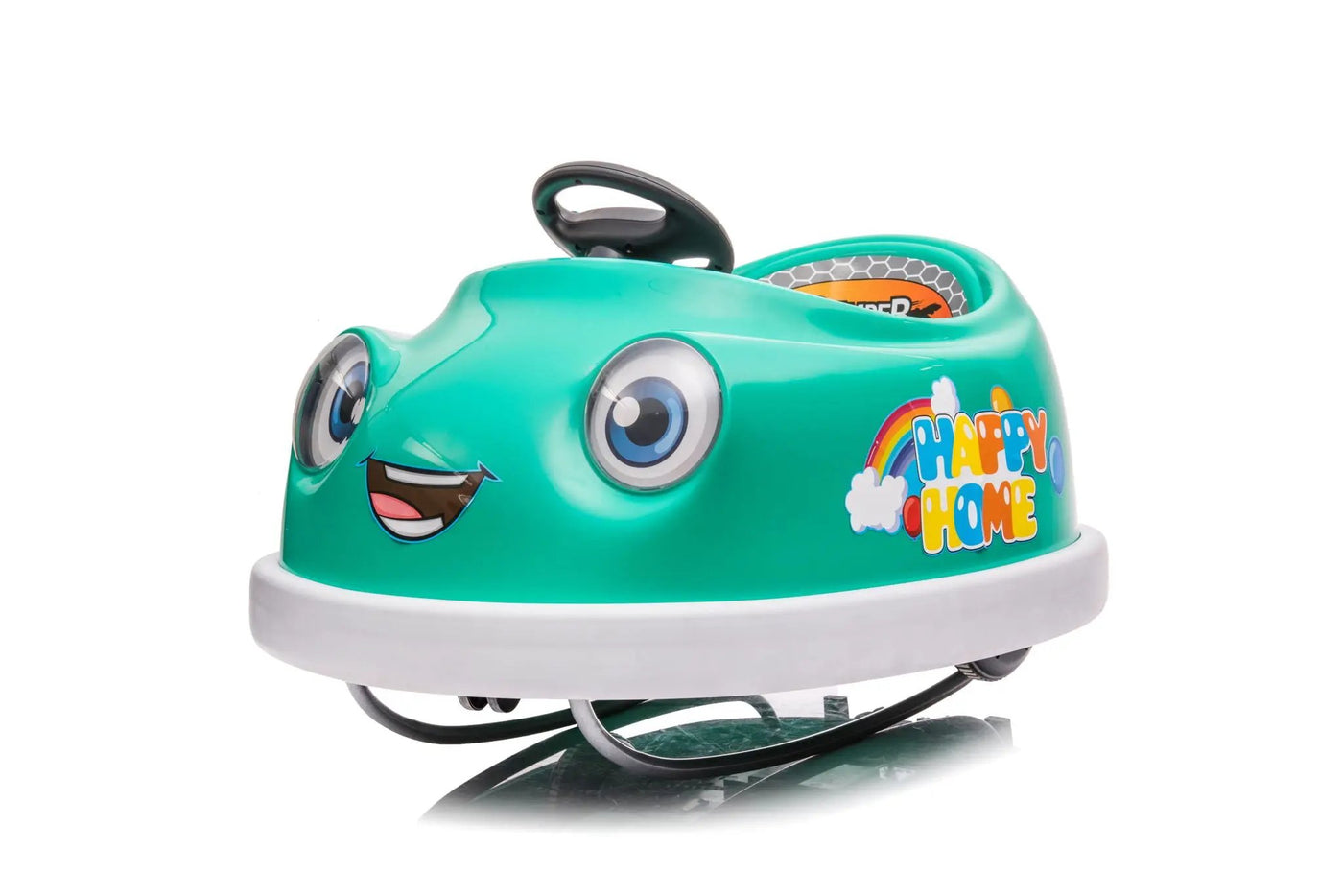 Bumper Car For Kids, 12V Dual Drive 1-6 Years Old Children's Electric Car With Pushrod Dinner Plate USB Bt Music Rocking Horse Mode Anti-Collision Bumper Ride On Car by HouseOfZazla