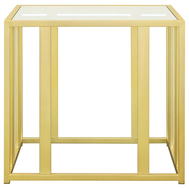 Adri 2-piece Coffee and End Table Set Matte Brass by Unique Piece Furniture