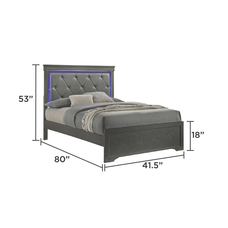 Blaze - Bed With LED Headboard by HouseOfZazla