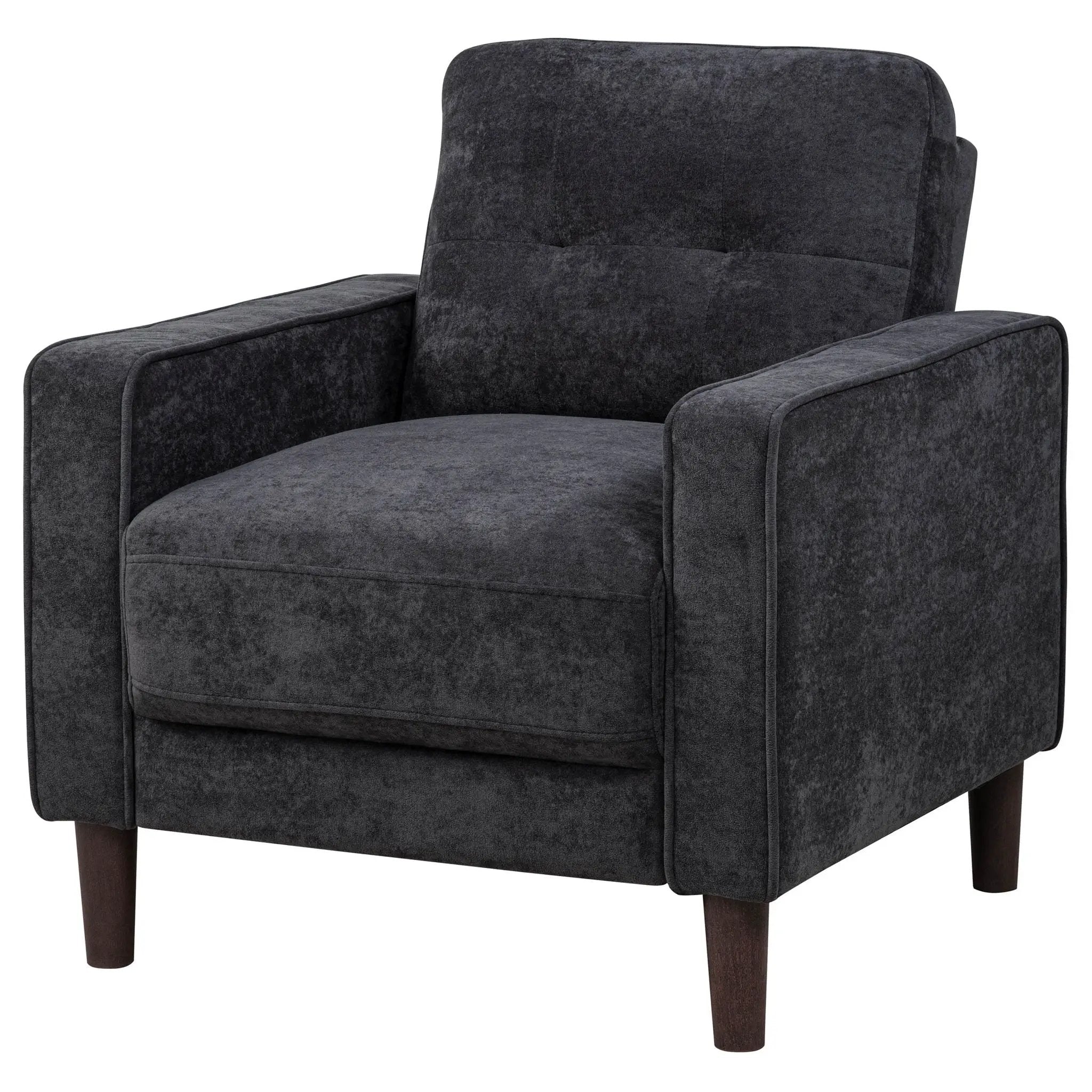 Bowen II Fabric Upholstered Track Arm Chair Steel Grey by Unique Piece Furniture