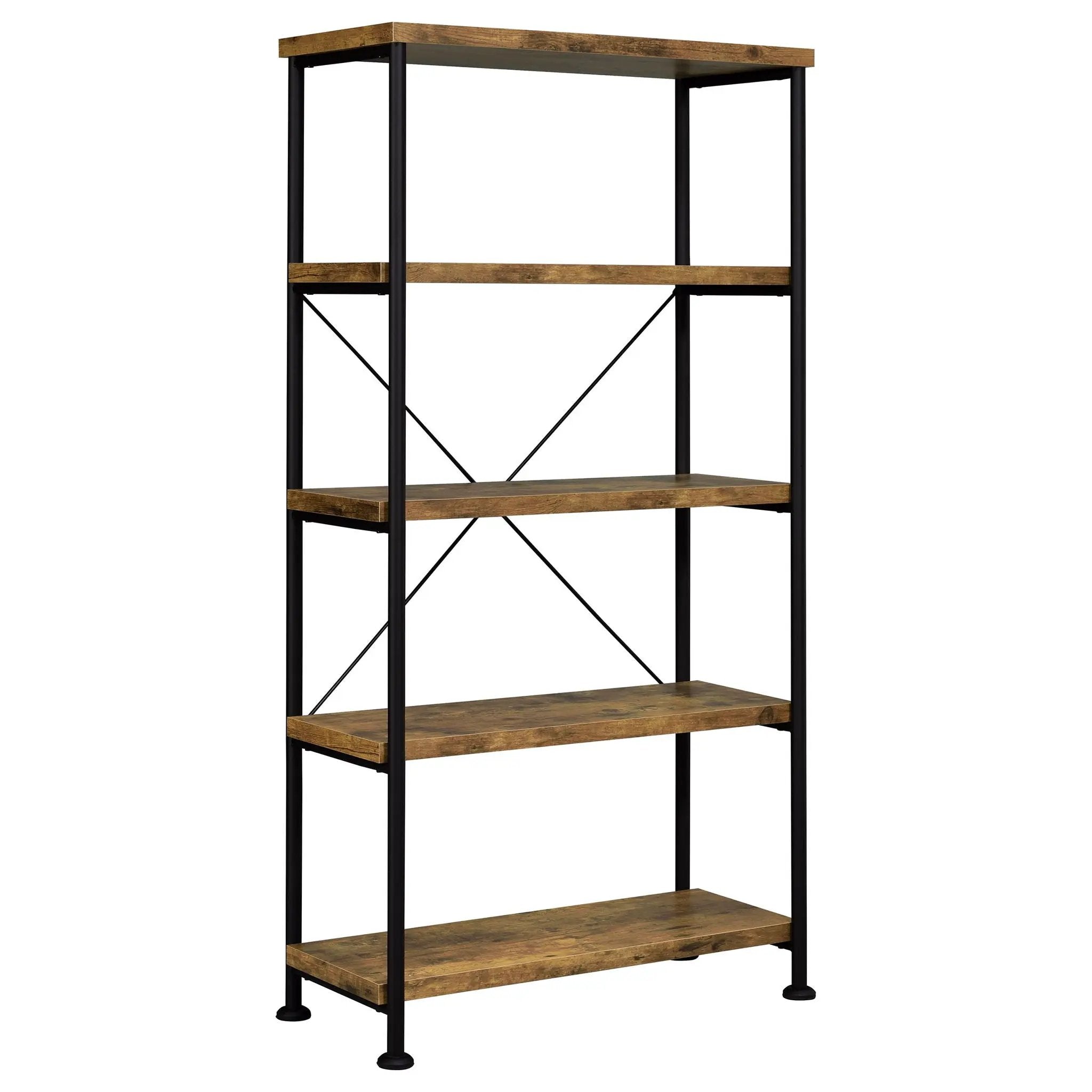 Analiese 63-inch 4-shelf Bookshelf Rustic Nutmeg by Unique Piece Furniture