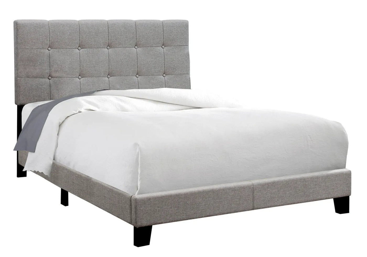 Transitional Upholstered Bed Frame by HouseOfZazla