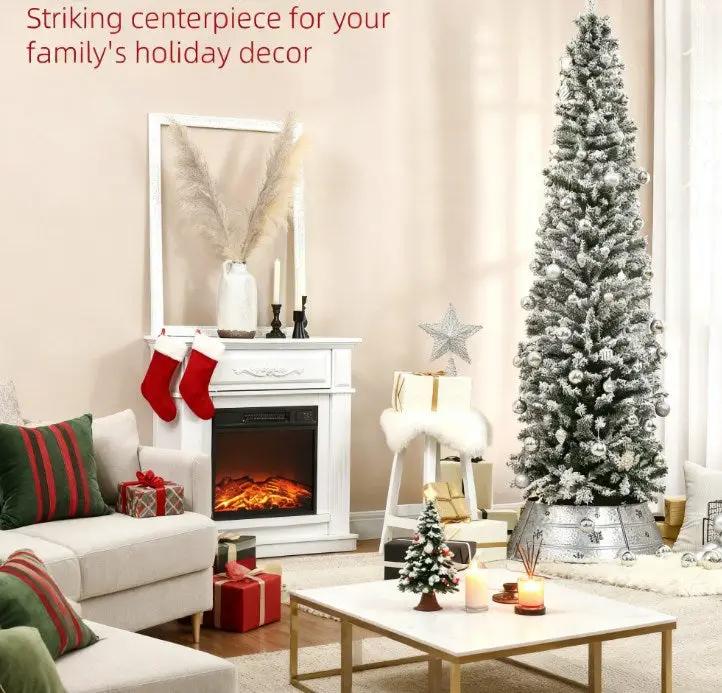 Flocked Christmas Tree with Faux Snow and Dense Branches by HouseOfZazla