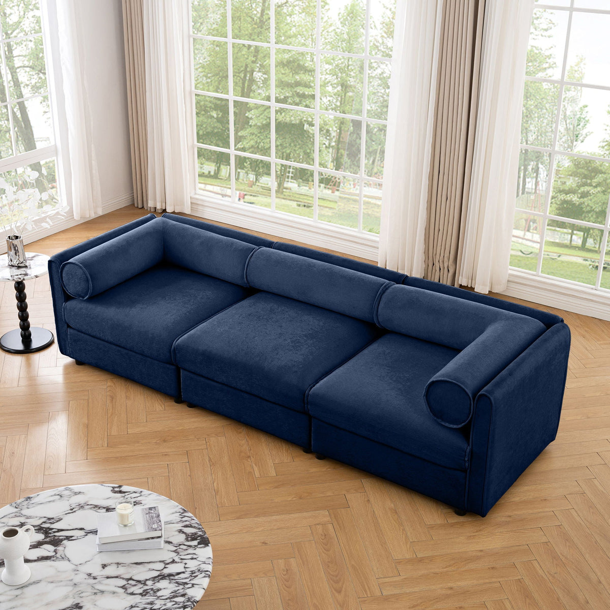 Stylish Sofa With Storage Seat And Cylindrical Backrest, photo 30 of 40