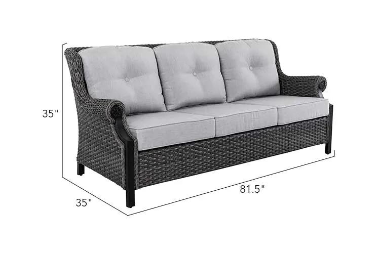 Lassen 4-Piece Wicker Sofa Set with Swivel Rocking Chairs by Outdoor-USA®