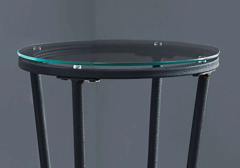 Accent Side Table, Plant Stand, Round, Contemporary & Modern - Black by HouseOfZazla