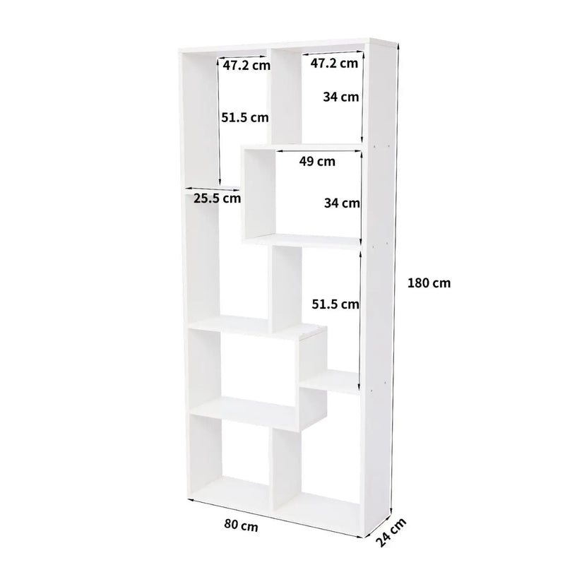 Asymmetrical Display Shelf & Bookcase, 5 Tier by Unique Piece Furniture