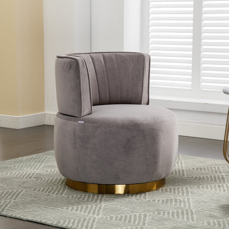 360 Degree Swivel Cuddle Barrel Accent Sofa Chairs by BLAKHOM