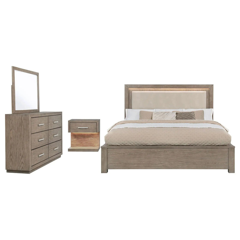 Kenora 4-piece Queen Bedroom Set Barley Brown by Unique Piece Furniture