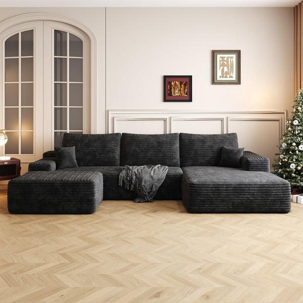 107" Cloud Sectional Sofa with Ottoman, photo 2 of 5