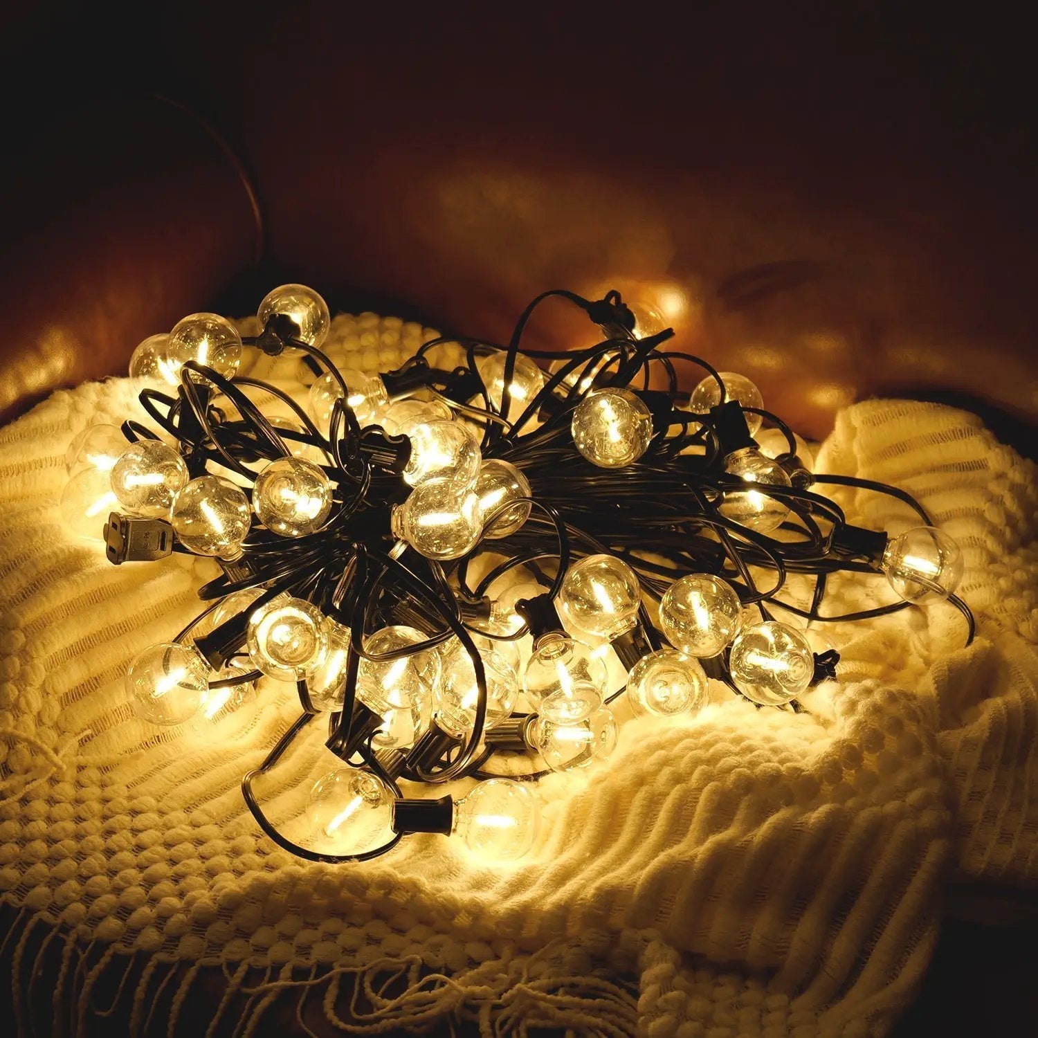 197FT LED Outdoor String Lights with 100 Shatterproof Bulbs by HouseOfZazla