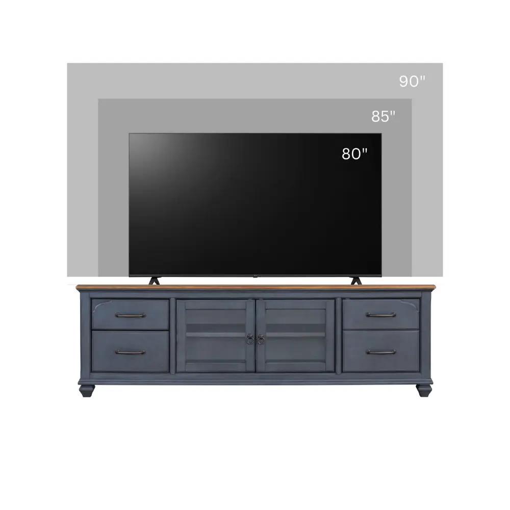 TV Stand For TVs Up To 90" - Blue by HouseOfZazla