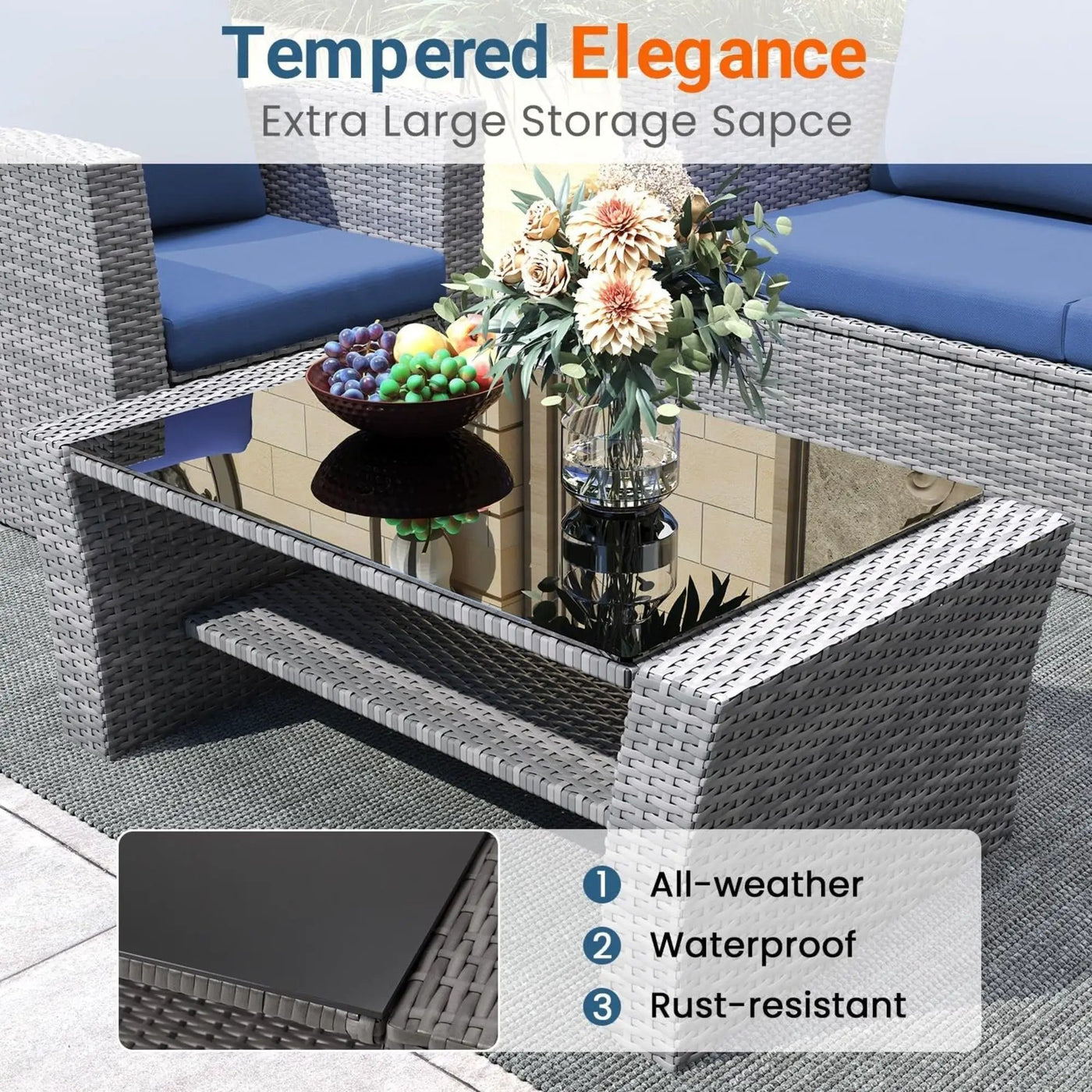 Modern Patio Set With Table And Cushions by HouseOfZazla