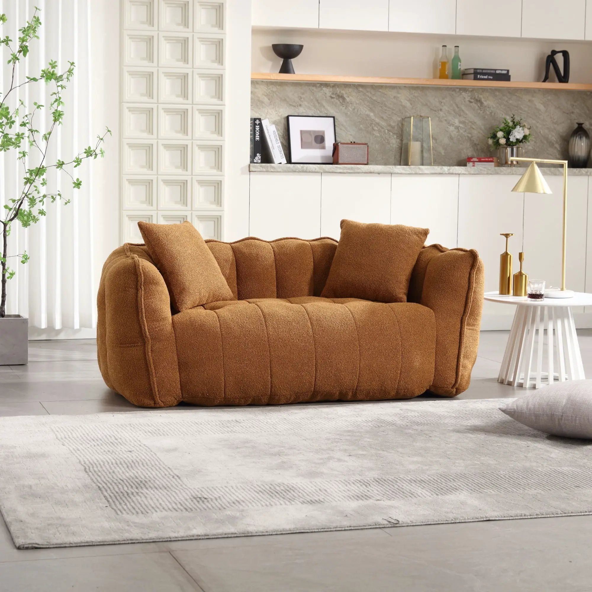 Cozy Beanbag Chair With High Resilience Foam Core For 2 by HouseOfZazla