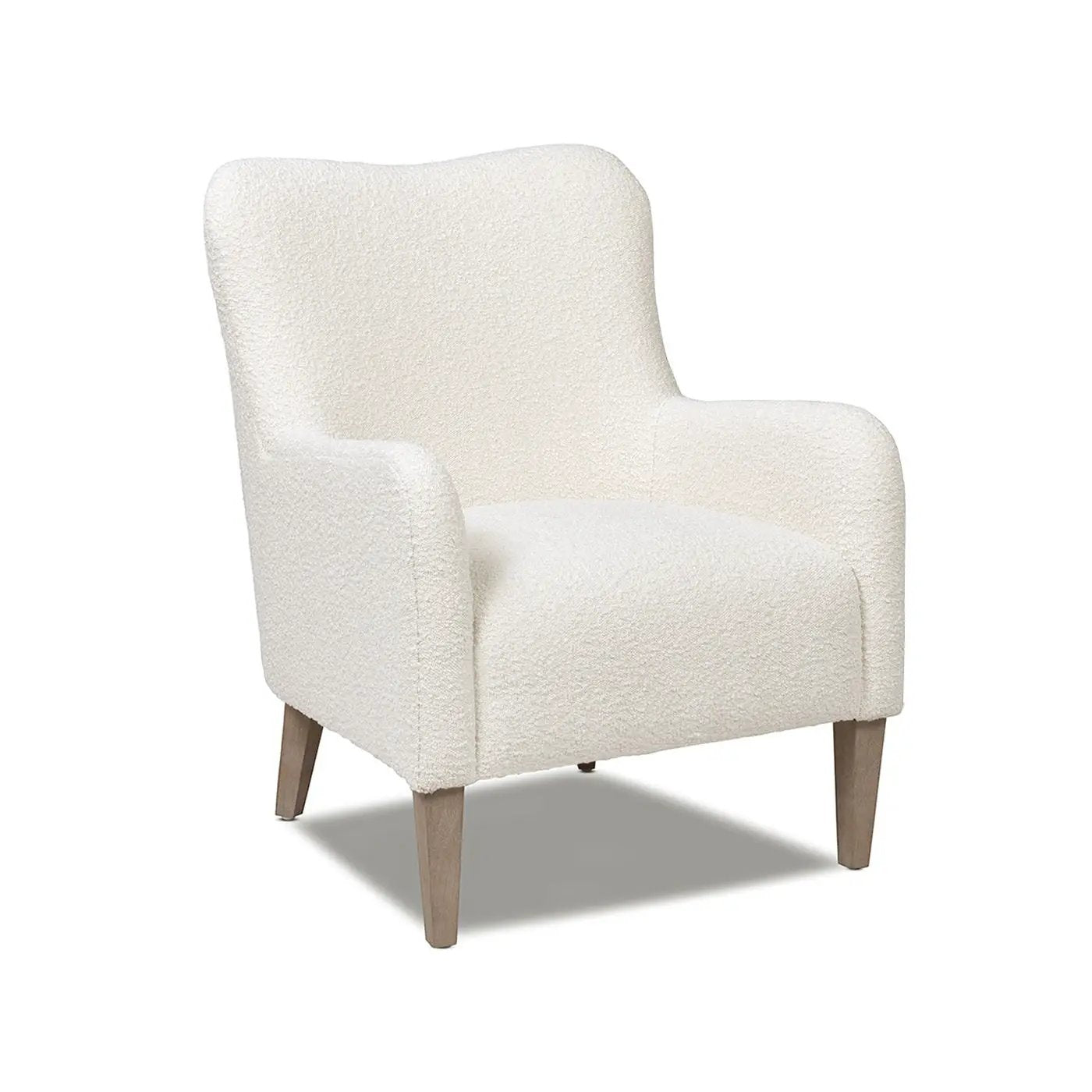 Nimbus - Curved Accent Chair - Ivory White by HouseOfZazla