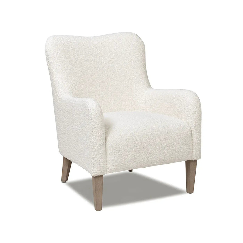 Nimbus - Curved Accent Chair - Ivory White by HouseOfZazla