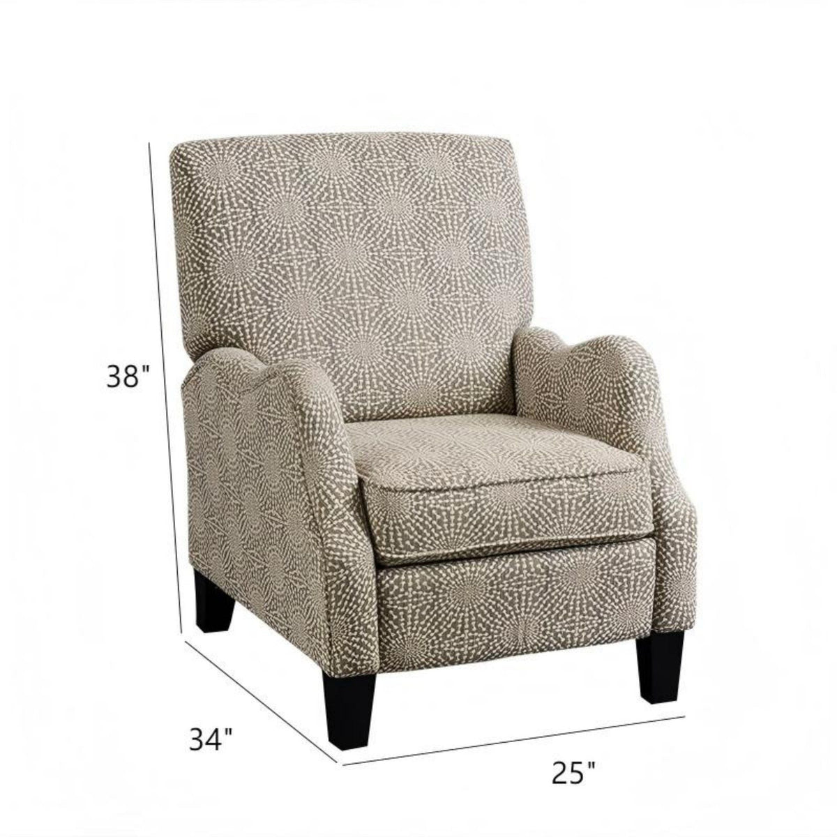 Beige Multi Push Back Recliner Chair with High-Density Foam - Reclining Chairs, photo 2 of 9