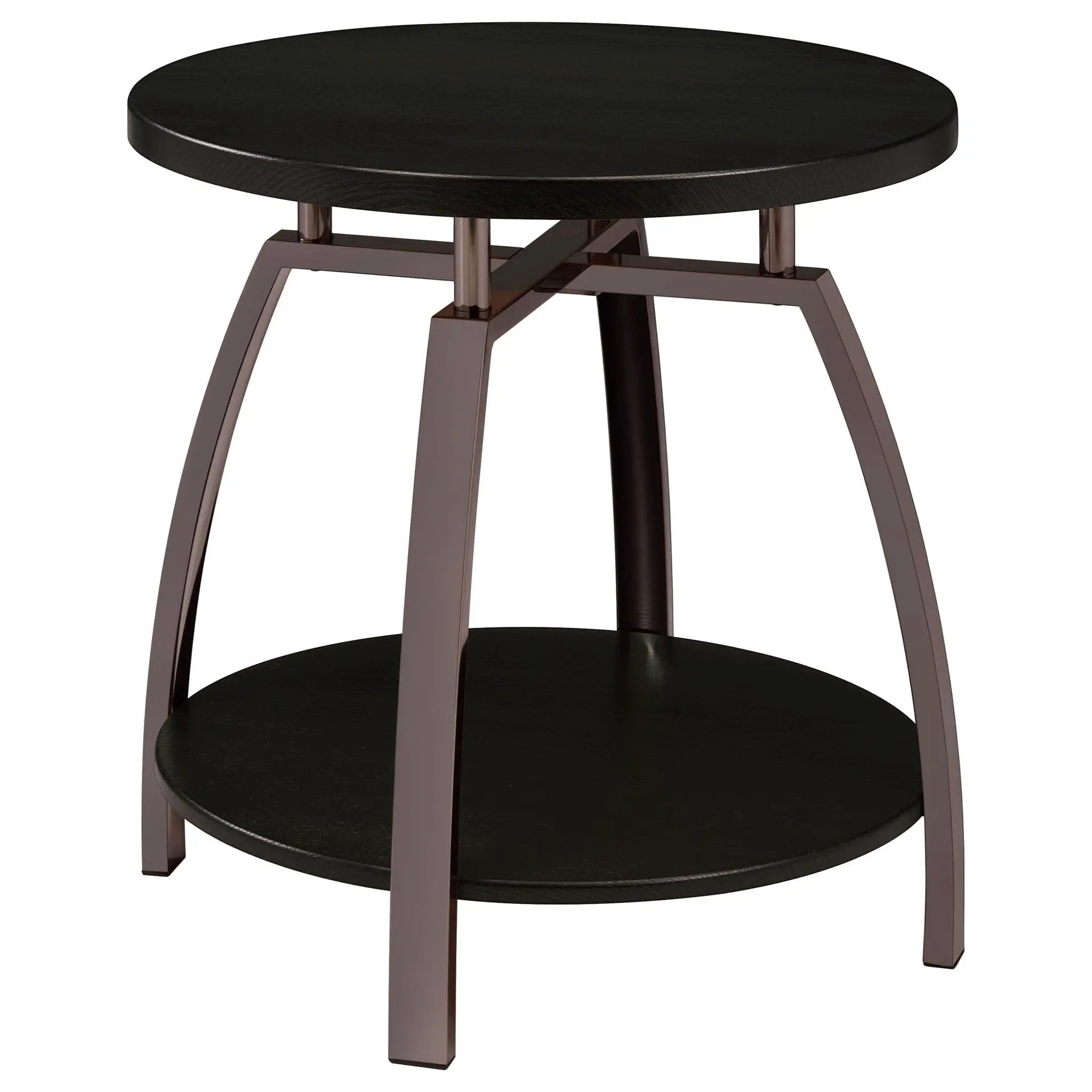 Dacre 2-piece Round Coffee and End Table Set Dark Charcoal by Unique Piece Furniture