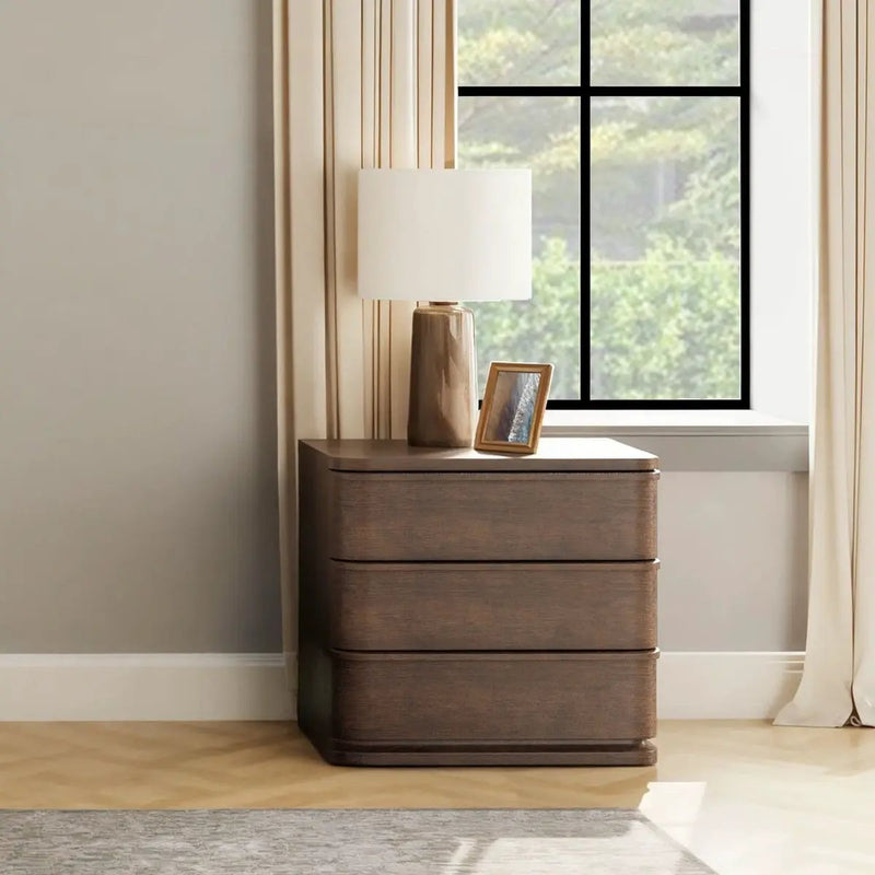 Zoey - Nightstand - Brown Oak by Unique Piece Furniture