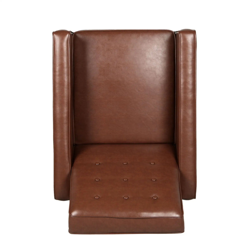 Mid-Century Modern Recliner With Button Tufted Waffle Stitch by HouseOfZazla